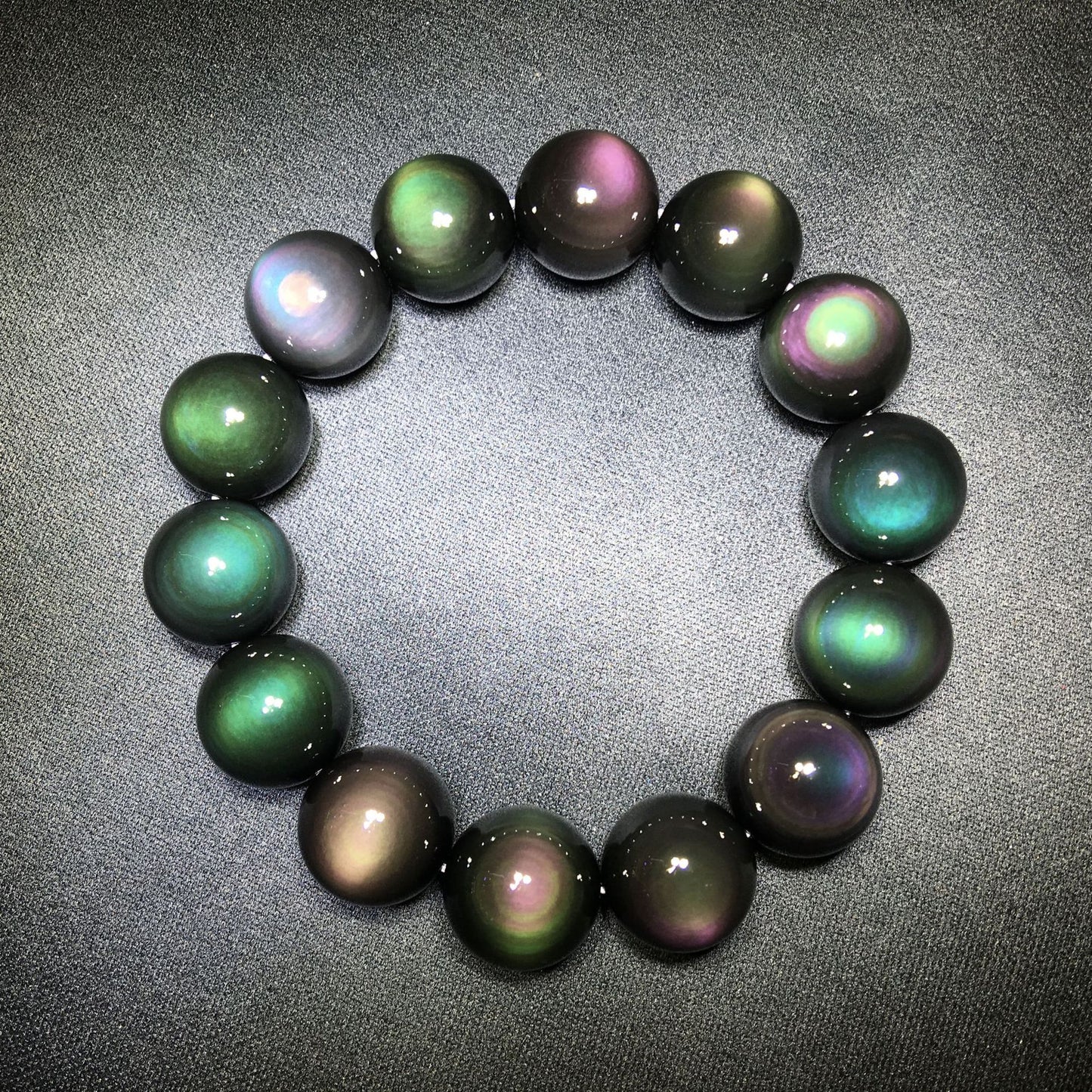 Natural Rainbow Obsidian Crystal Bracelet