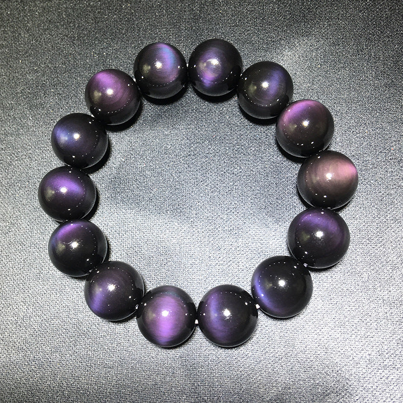 Natural Rainbow Obsidian Crystal Bracelet