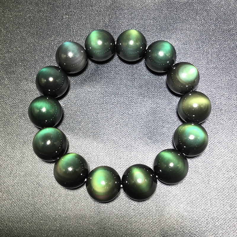 Natural Rainbow Obsidian Crystal Bracelet