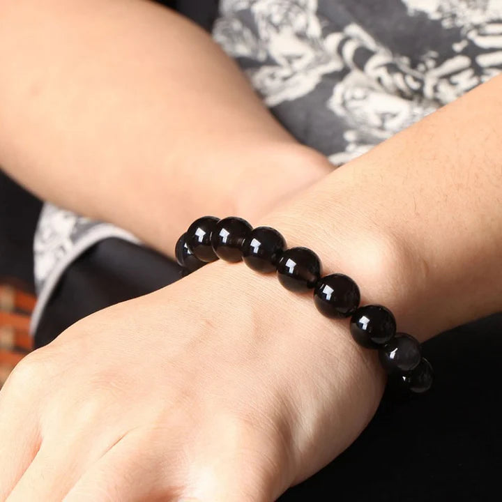 Natural Rainbow Obsidian Crystal Bracelet