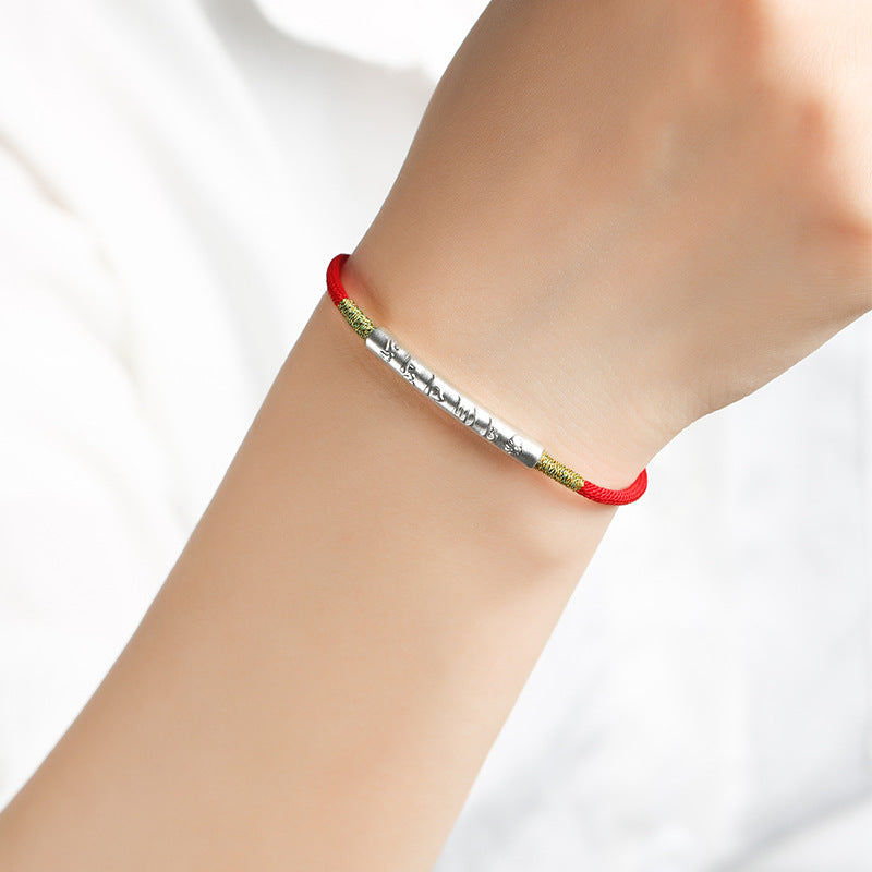 Tibetan Red String Bracelet - Lucky Charm of Buddhist