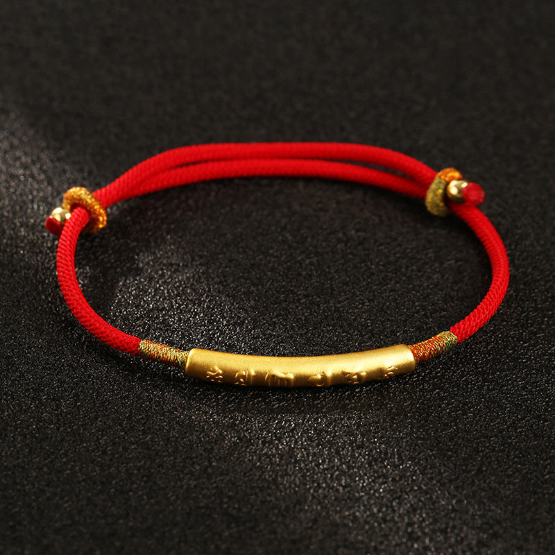 Tibetan Red String Bracelet - Lucky Charm of Buddhist