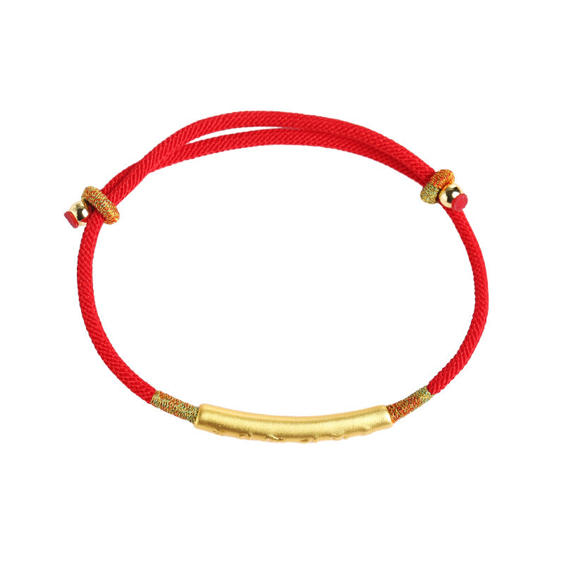 Tibetan Red String Bracelet - Lucky Charm of Buddhist