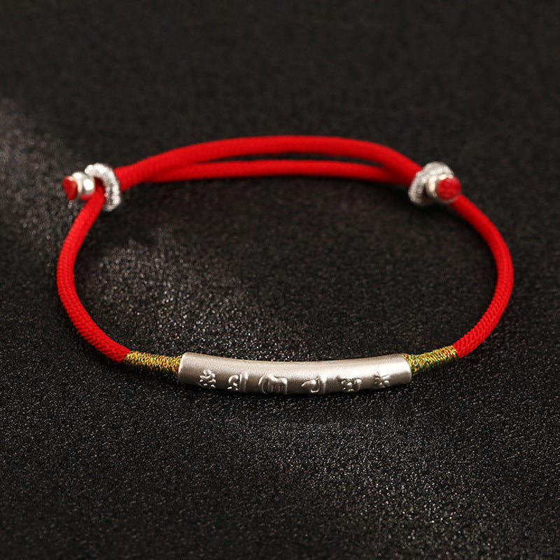 Tibetan Red String Bracelet - Lucky Charm of Buddhist